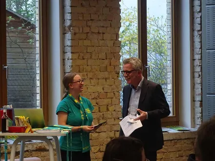 Julia Berggötz und Thomas de Maziére